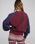 Harvard Wine Red and Mood Indigo Pullover WOMENS chaserbrand