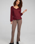 Kara Wine Red Long Sleeve WOMENS chaserbrand