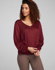 Kara Wine Red Long Sleeve WOMENS chaserbrand