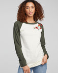 Poppy Embroidery Football Long Sleeve WOMENS chaserbrand