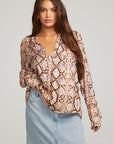 Denver Python Print Blouse WOMENS chaserbrand