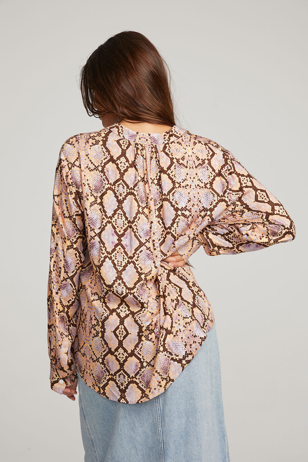 Denver Python Print Blouse WOMENS chaserbrand