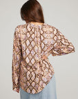 Denver Python Print Blouse WOMENS chaserbrand