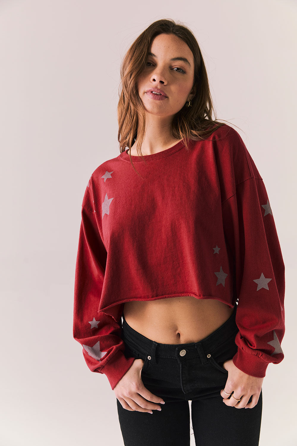 Distressed Stars Long Sleeve