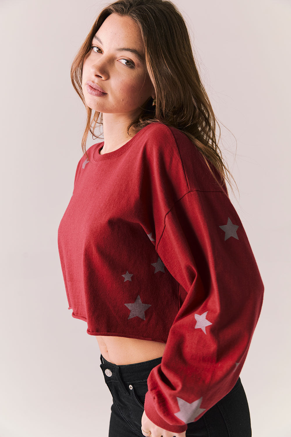 Distressed Stars Long Sleeve