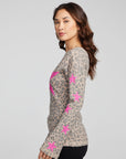 Leopard Star Long Sleeve WOMENS chaserbrand