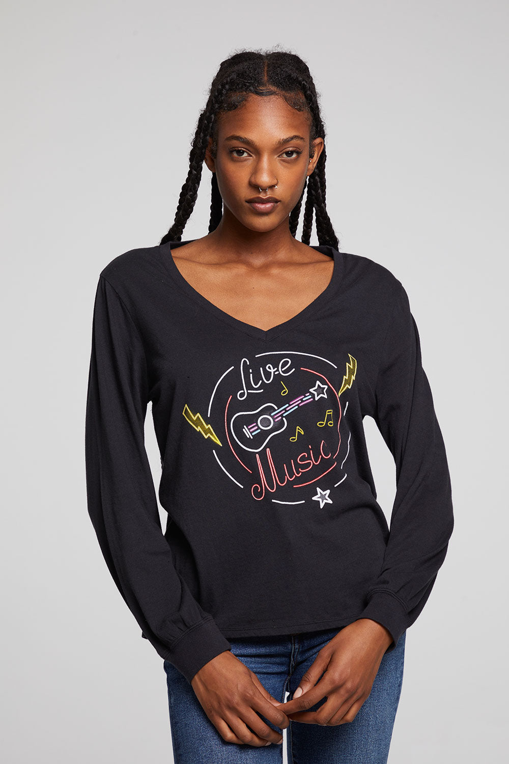 Live Music Long Sleeve WOMENS chaserbrand