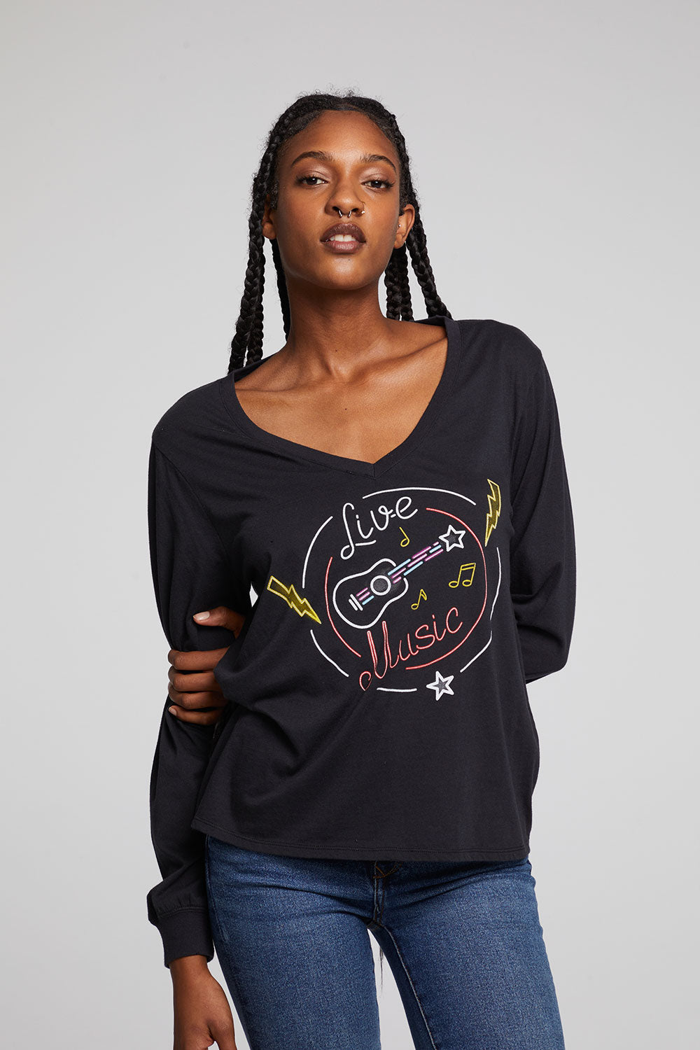 Live Music Long Sleeve WOMENS chaserbrand