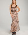 Belle Python Print Maxi Dress WOMENS chaserbrand