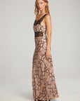 Belle Python Print Maxi Dress WOMENS chaserbrand