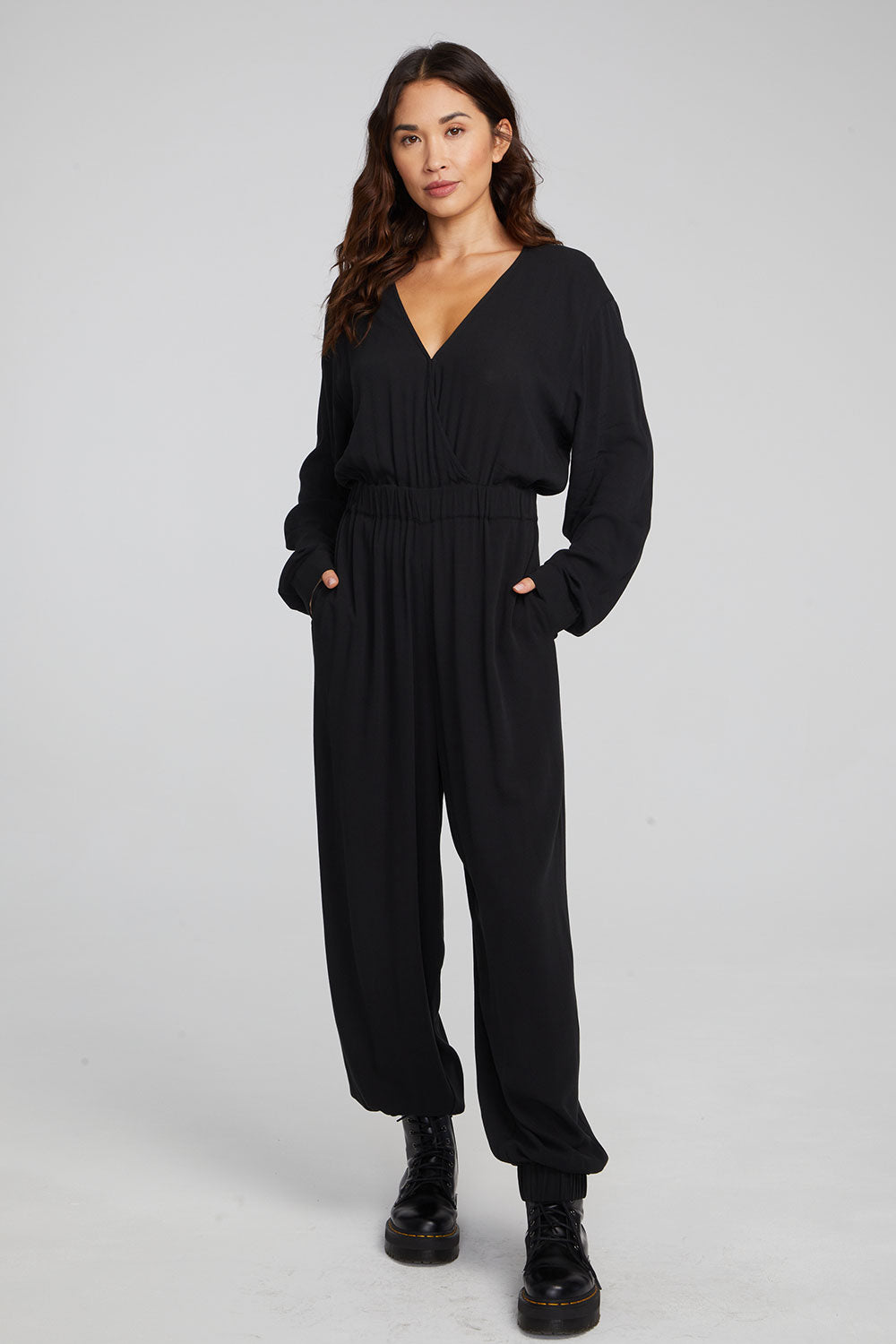 Colette Shadow Black Jumpsuit WOMENS chaserbrand