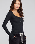 Drifter Shadow Black Henley WOMENS chaserbrand