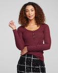 Drifter Wine Red Henley WOMENS chaserbrand