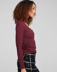 Drifter Wine Red Henley WOMENS chaserbrand