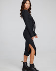 Jenn Shadow Black Midi Dress WOMENS chaserbrand