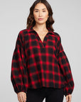 Lola Sunset Plaid Blouse WOMENS chaserbrand