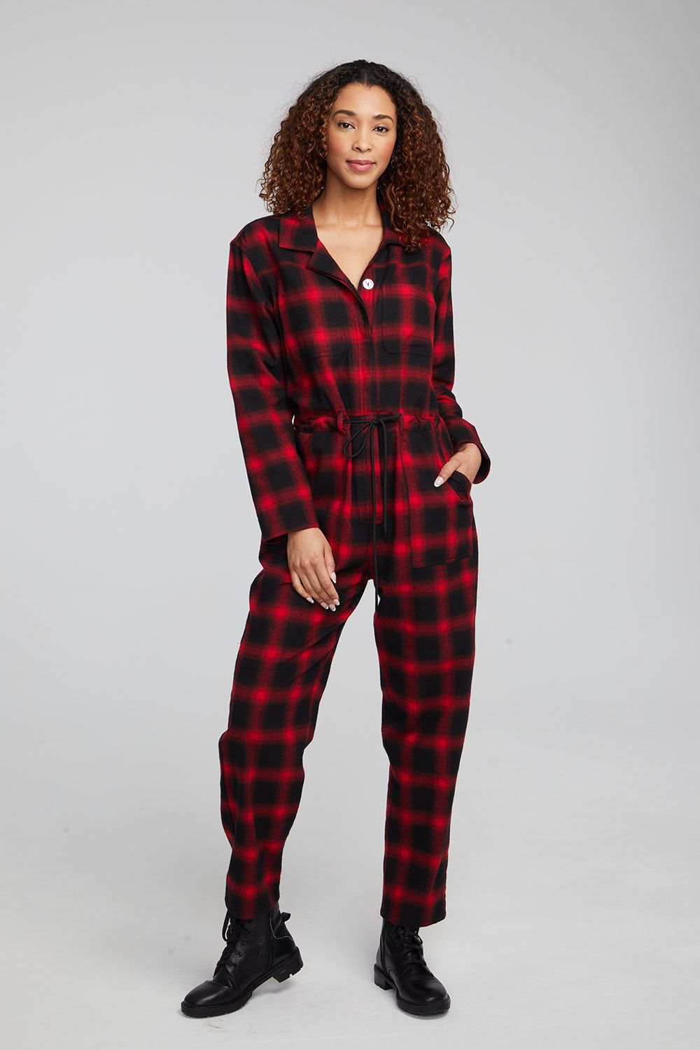 Lexi Sunset Plaid Jumpsuit WOMENS chaserbrand