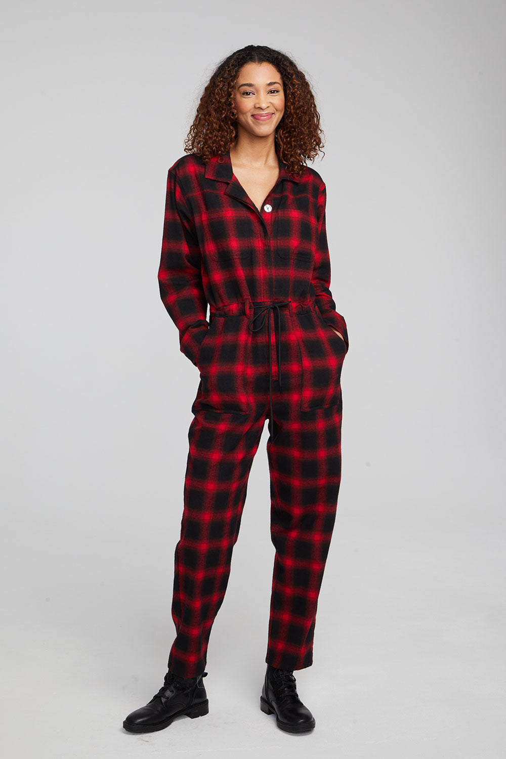 Lexi Sunset Plaid Jumpsuit WOMENS chaserbrand