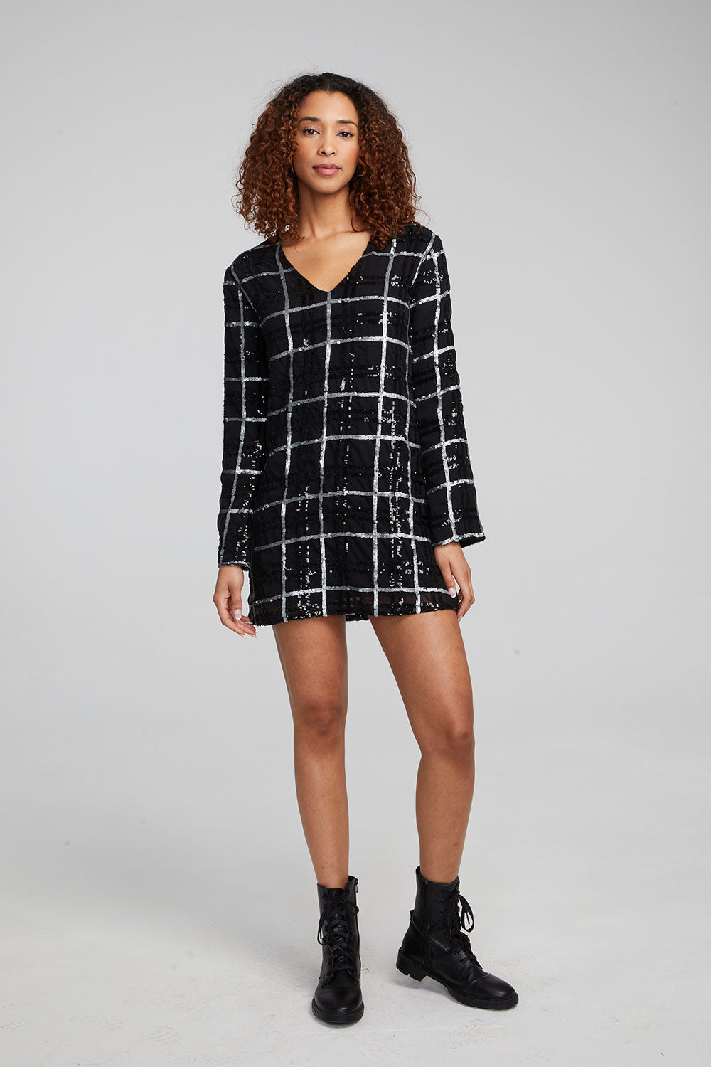 Hunter Fairfax Plaid Mini Dress WOMENS chaserbrand