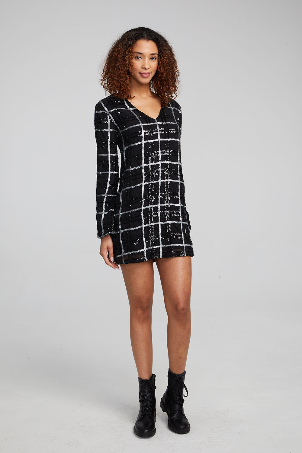 Hunter Fairfax Plaid Mini Dress WOMENS chaserbrand