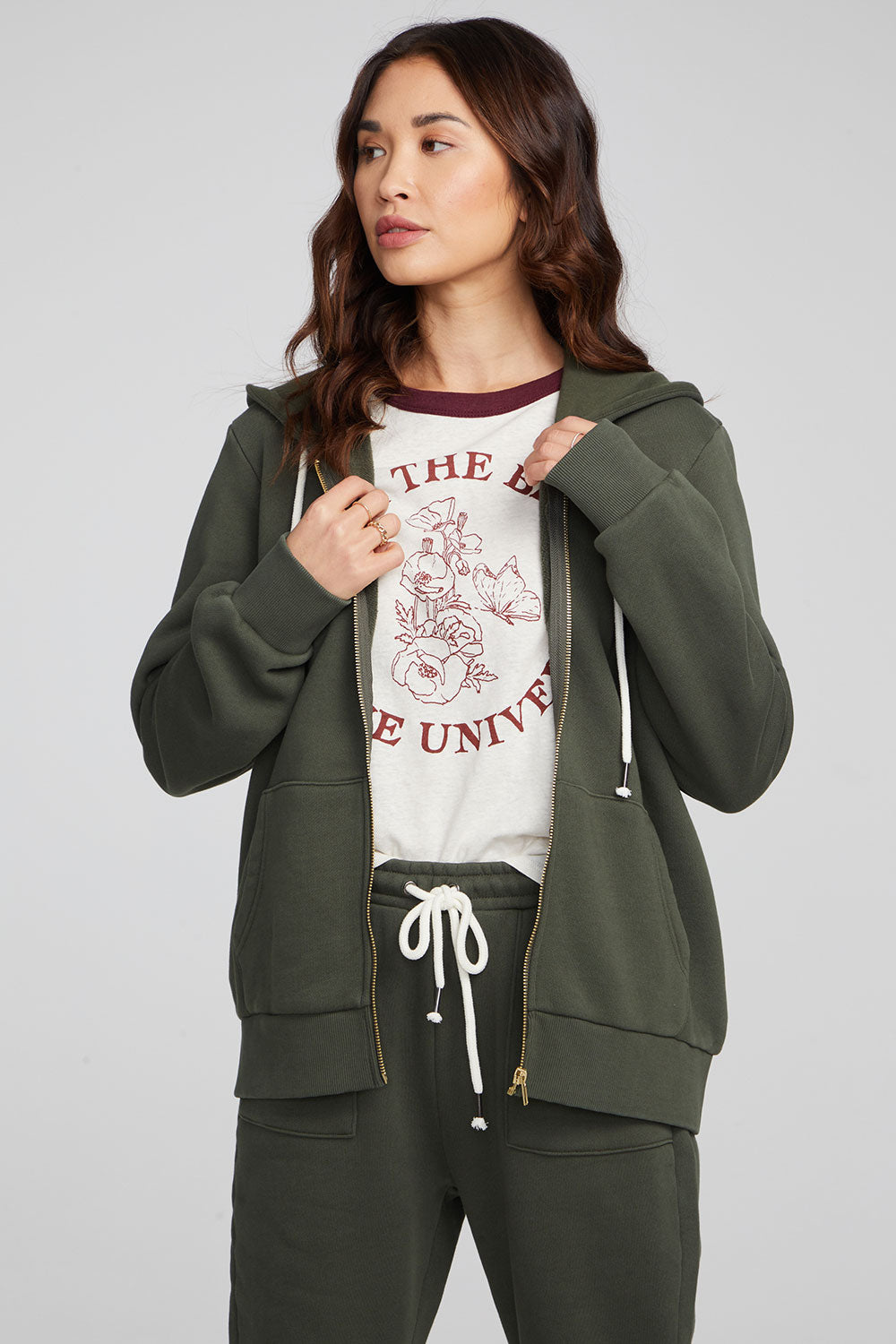 Lex Forest Night Zip Up Hoodie WOMENS chaserbrand