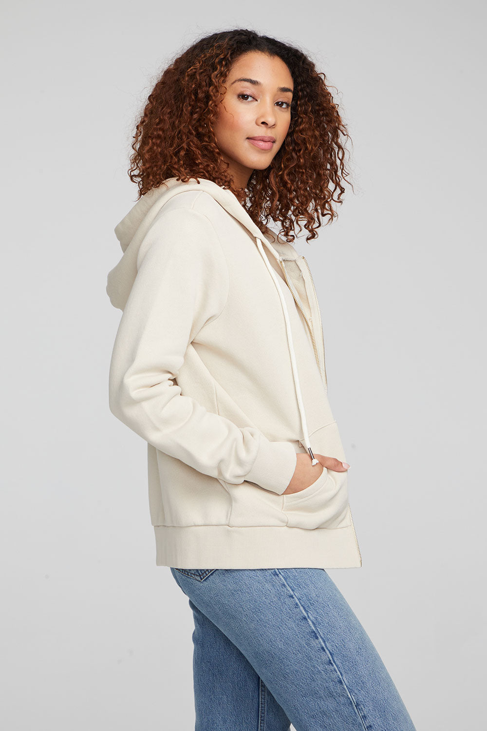 Lex Oatmeal Zip Up Hoodie WOMENS chaserbrand