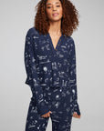 Cali All Over Icons Henley Top WOMENS chaserbrand