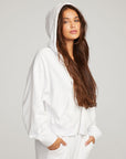 Abilene White Zip Up Hoodie WOMENS chaserbrand