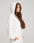 Abilene White Zip Up Hoodie WOMENS chaserbrand