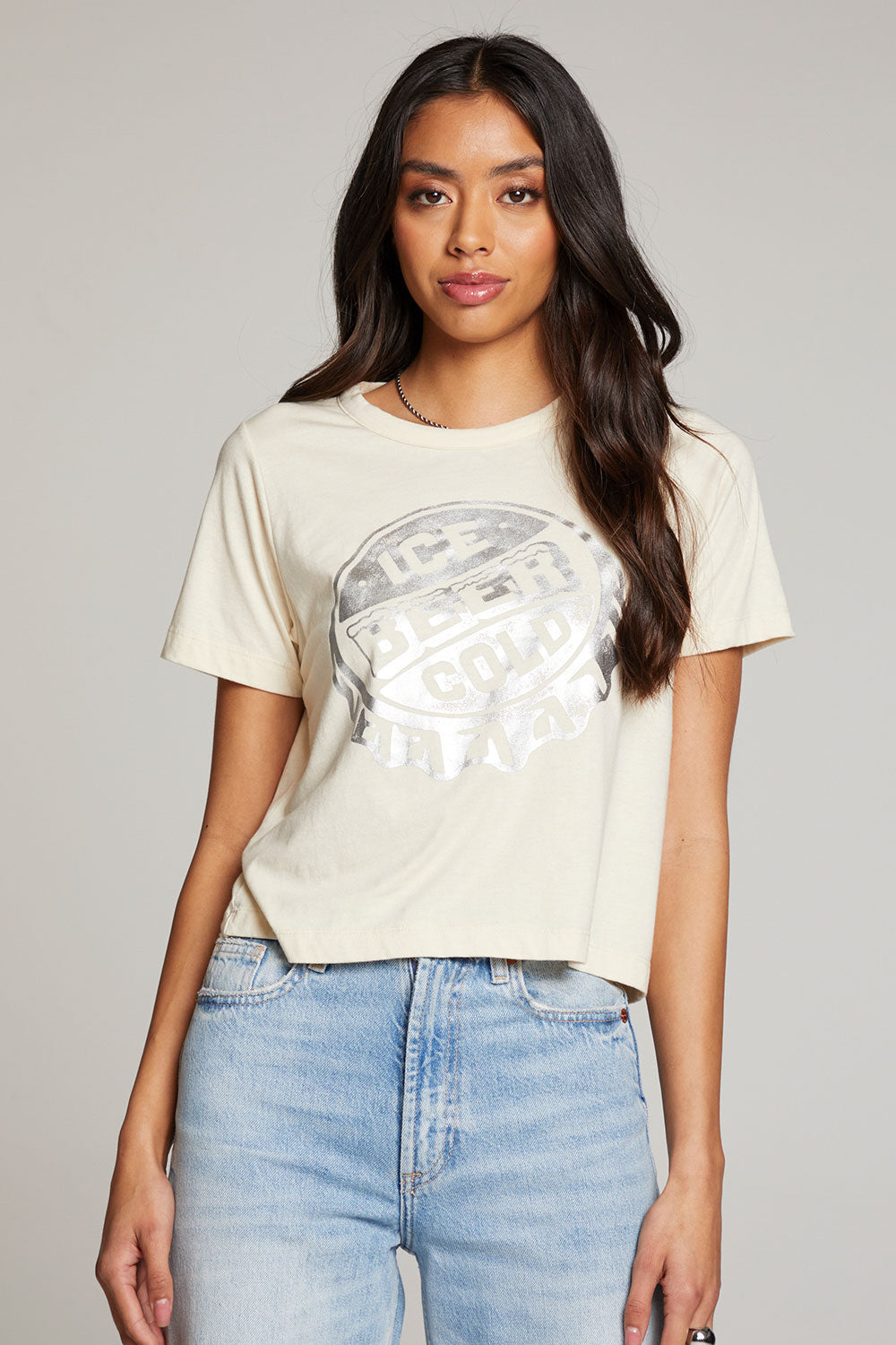 Ice Cold Beer Embroidery Tee WOMENS chaserbrand