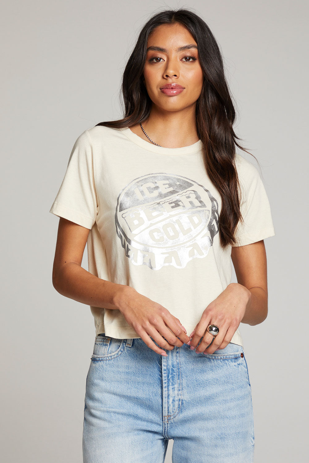 Ice Cold Beer Embroidery Tee WOMENS chaserbrand