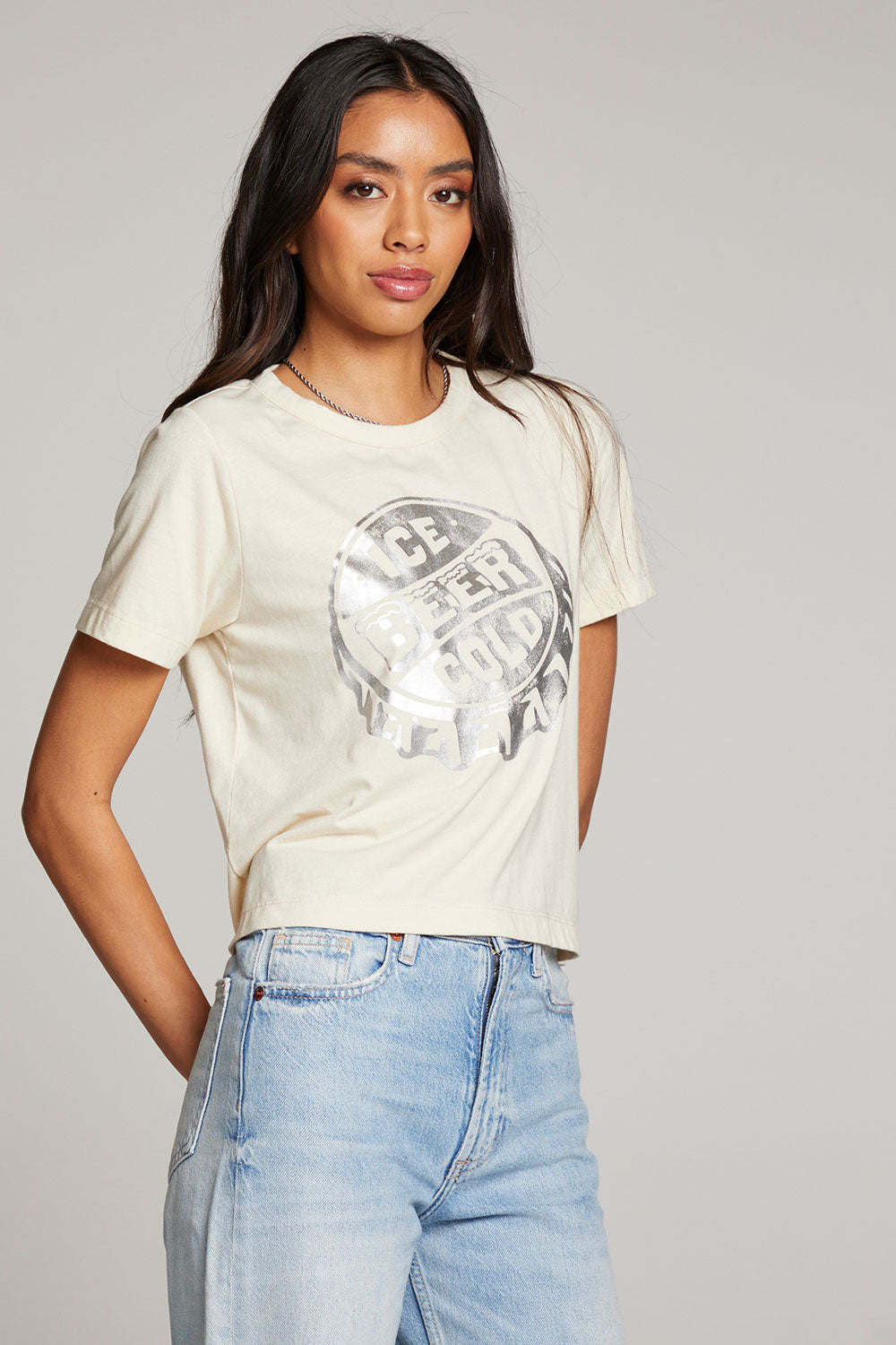 Ice Cold Beer Embroidery Tee WOMENS chaserbrand
