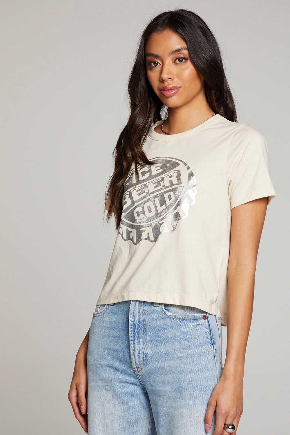 Ice Cold Beer Embroidery Tee WOMENS chaserbrand