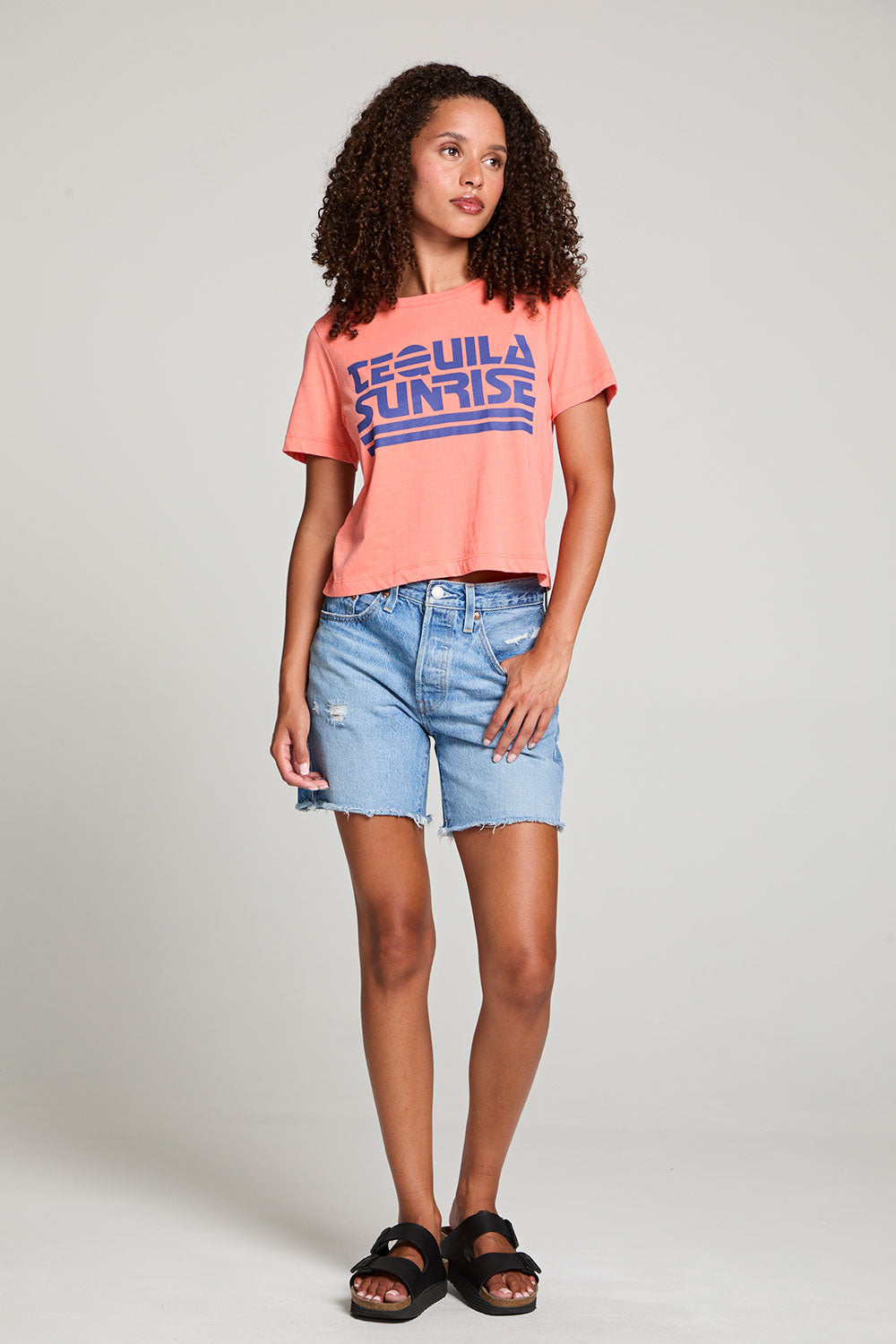 Tequila Sunrise Embroidery Tee WOMENS chaserbrand