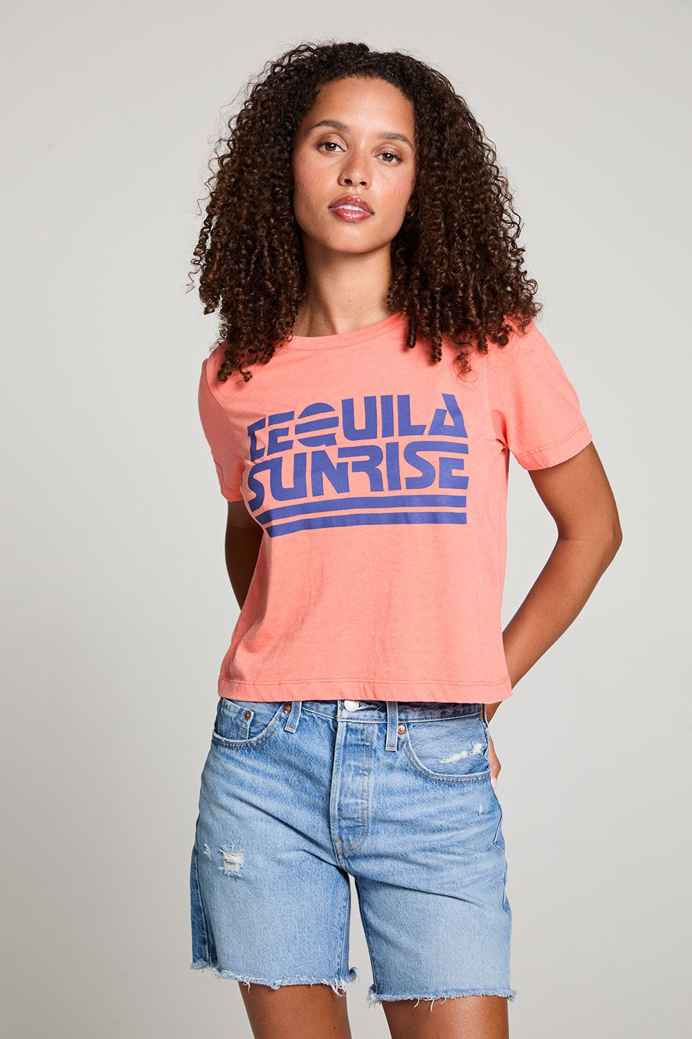Tequila Sunrise Embroidery Tee WOMENS chaserbrand