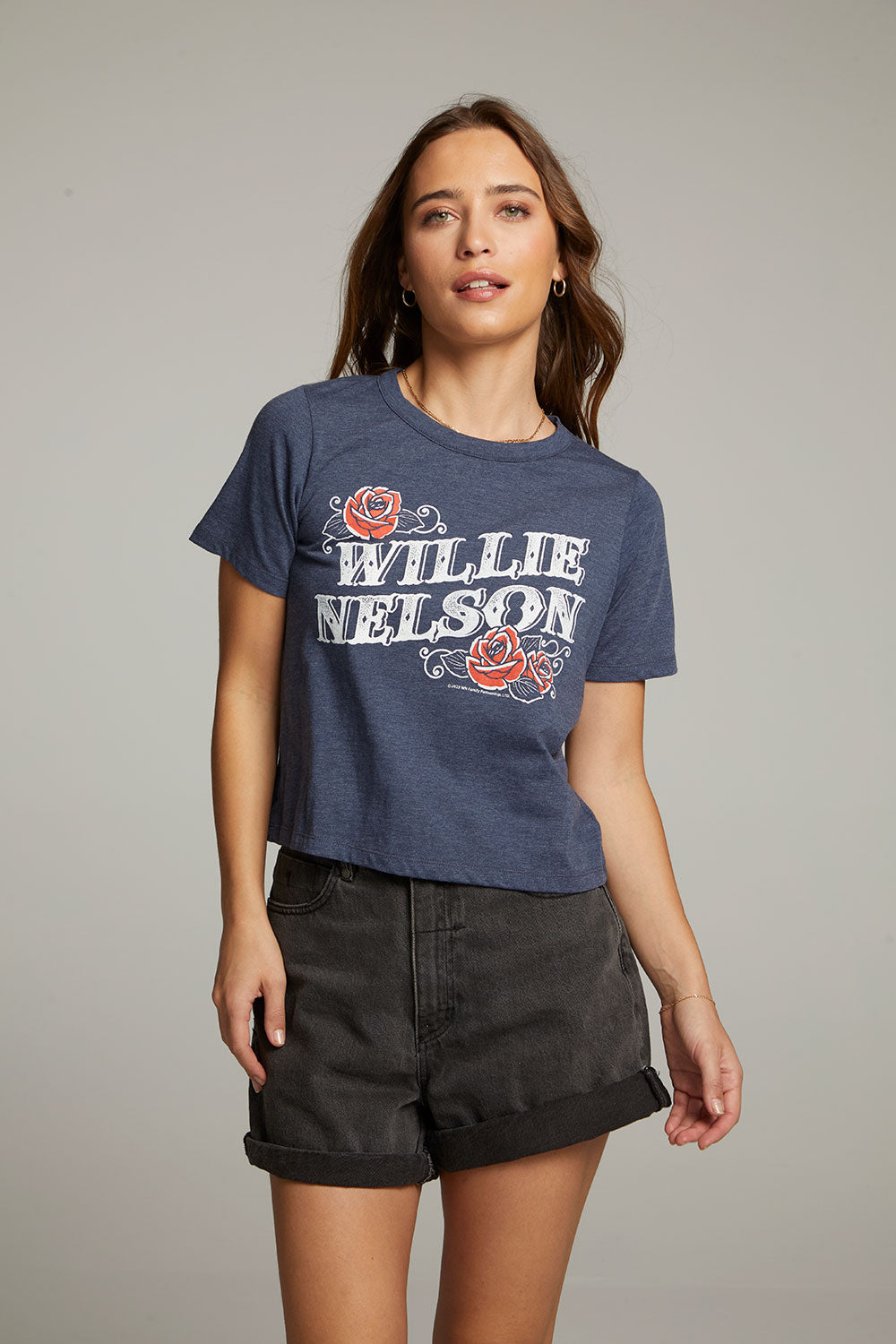 Willie Nelson Roses Tee WOMENS chaserbrand