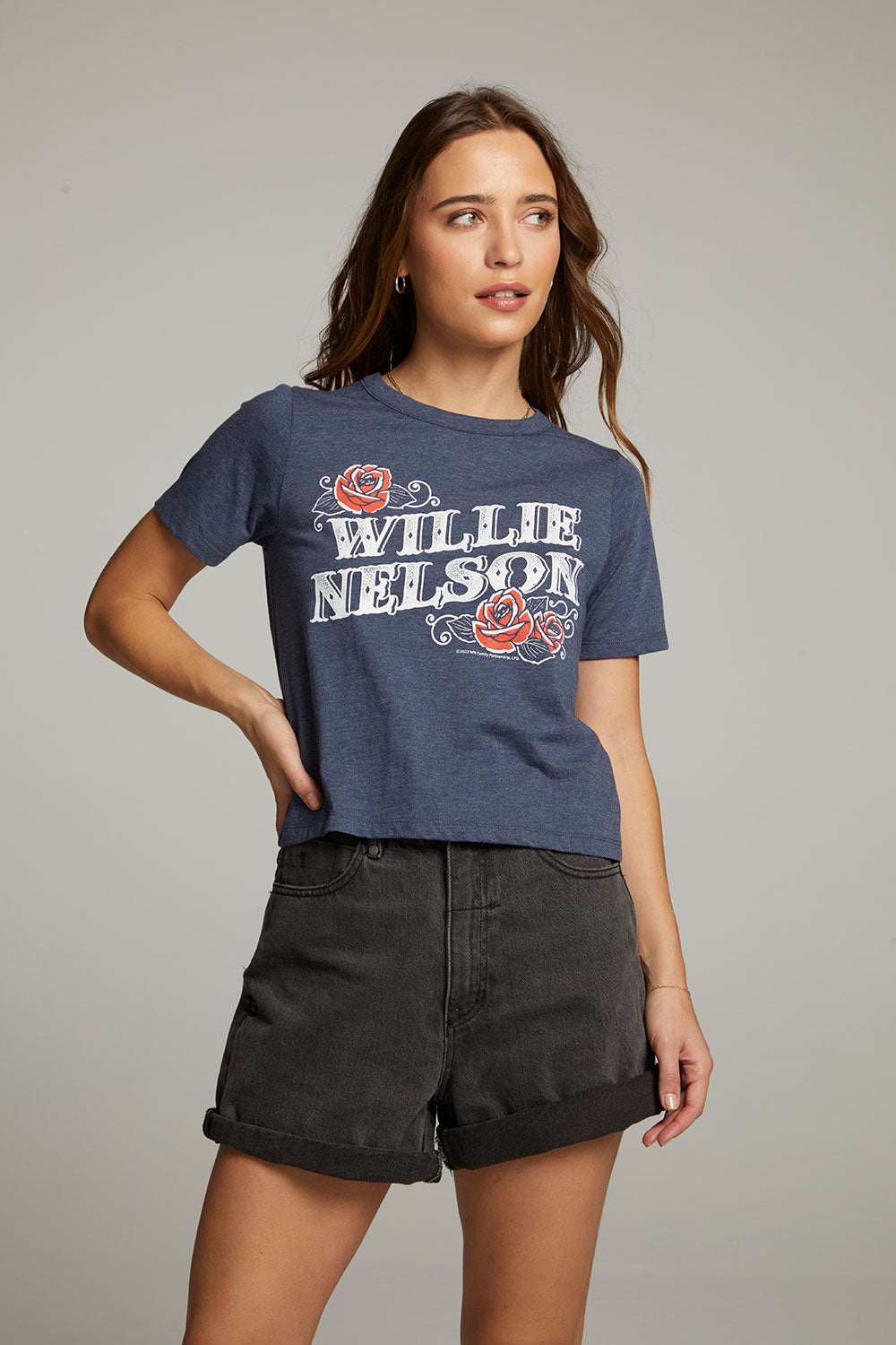 Willie Nelson Roses Tee WOMENS chaserbrand