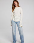Nyla Starry White Blouse WOMENS chaserbrand