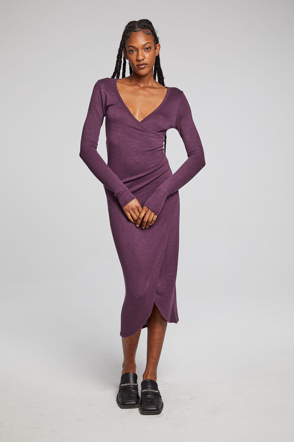 Harmony Plum Perfect Midi Dress WOMENS chaserbrand