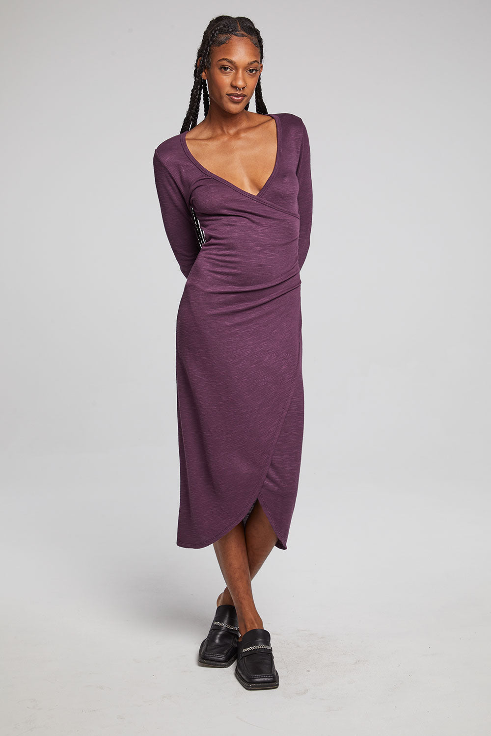 Harmony Plum Perfect Midi Dress WOMENS chaserbrand