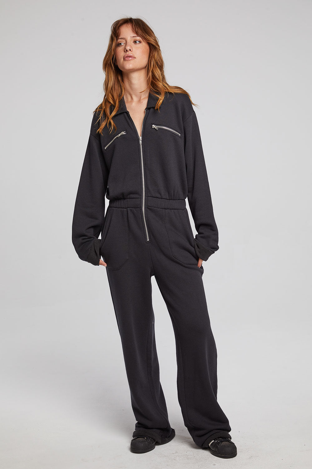 Dolores Licorice Jumpsuit WOMENS chaserbrand