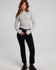 Hailey Heather Grey Long Sleeve WOMENS chaserbrand