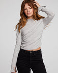 Hailey Heather Grey Long Sleeve WOMENS chaserbrand