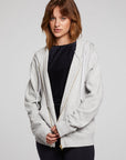 Lex Heather Grey Zip Up Hoodie WOMENS chaserbrand