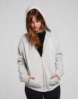 Lex Heather Grey Zip Up Hoodie WOMENS chaserbrand