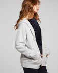 Lex Heather Grey Zip Up Hoodie WOMENS chaserbrand