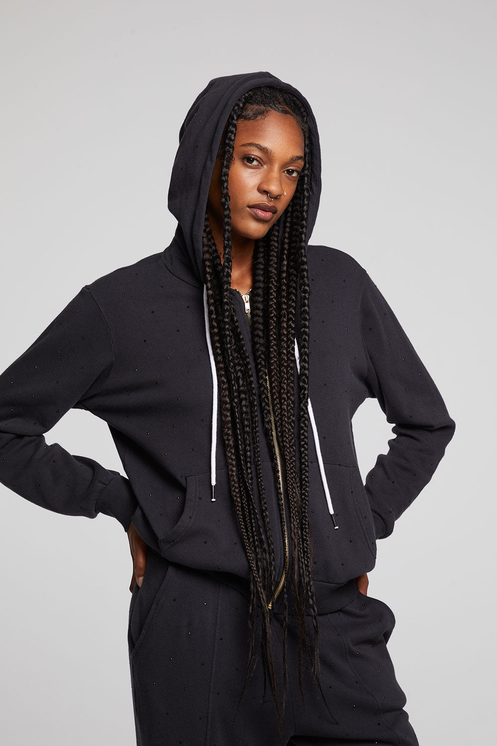 Lex Licorice Zip Up Hoodie WOMENS chaserbrand