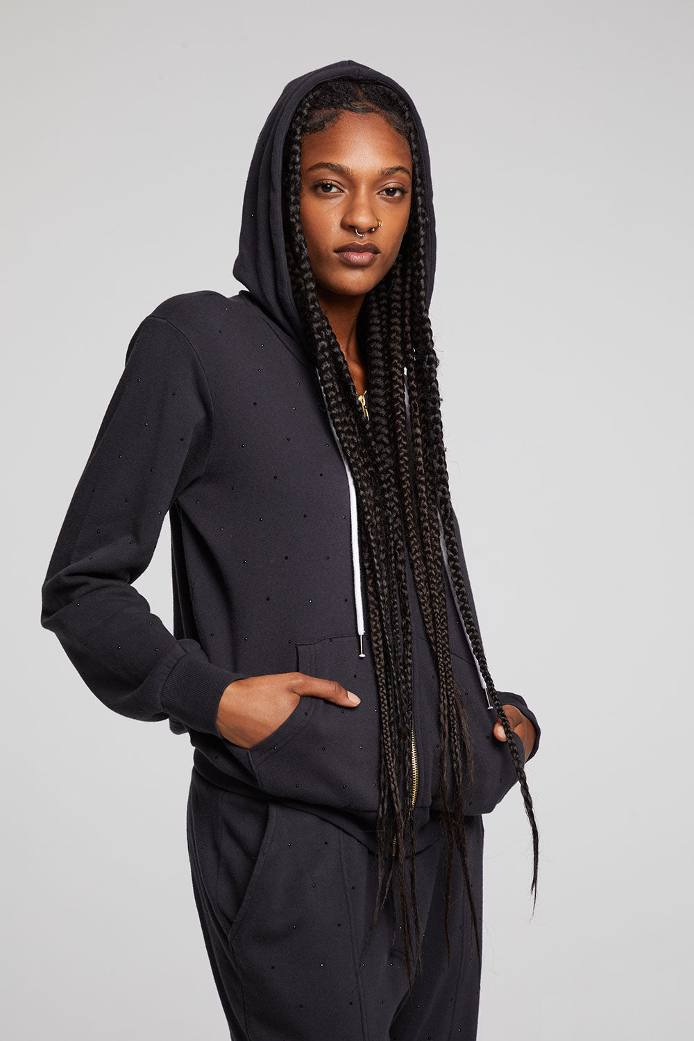 Lex Licorice Zip Up Hoodie WOMENS chaserbrand