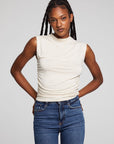 Haileyy White Cap Grey Tank Top WOMENS chaserbrand