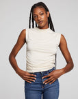 Haileyy White Cap Grey Tank Top WOMENS chaserbrand